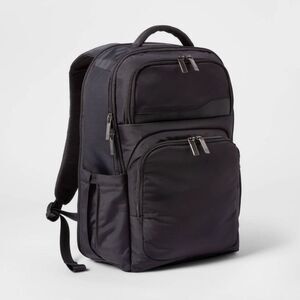 Signature Day Trip Backpack Black - : Water-Resistant Travel Laptop Bag